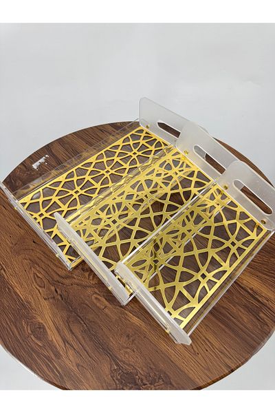 Living 3-Piece Transparent Serving Tray Set