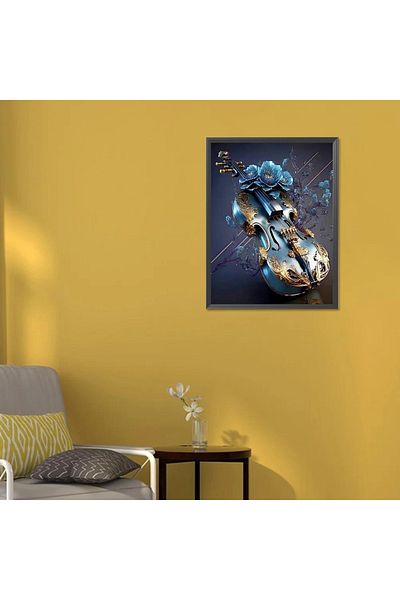 pixartsanat Sonata-Tam Tour Violin 30 X 40 cm Pixart Art Diamond Mosaic Painting