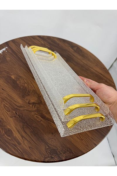 Living 3-Piece Transparent Serving Tray Set