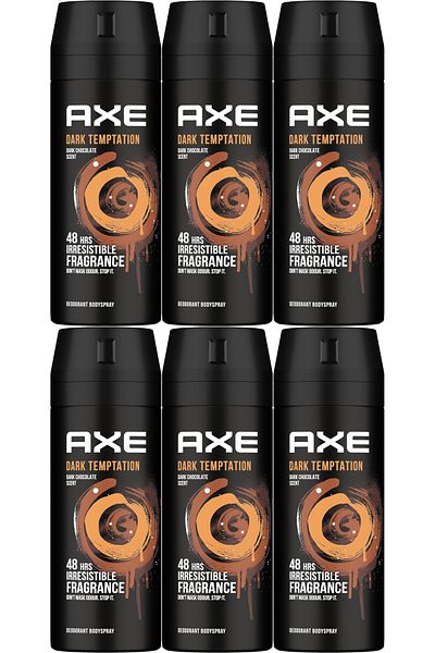 Axe deodorant body spray  Dark Temptation 150ml X6