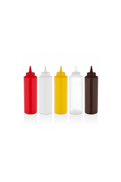 Genel Markalar 5 Adet 500 ml. Fişek Sosluk,Yağlık,Sos kabı ( 5 Ayrı renk gönd...