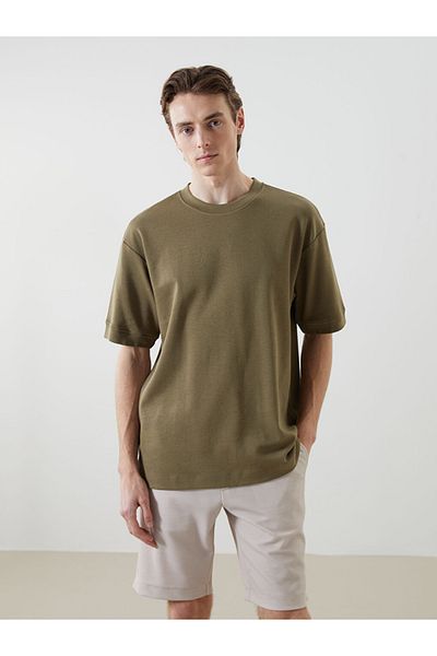 LC Waikiki Ανδρικό μπλουζάκι από βαμβακερό ύφασμα Interlock Comfortable Fit
