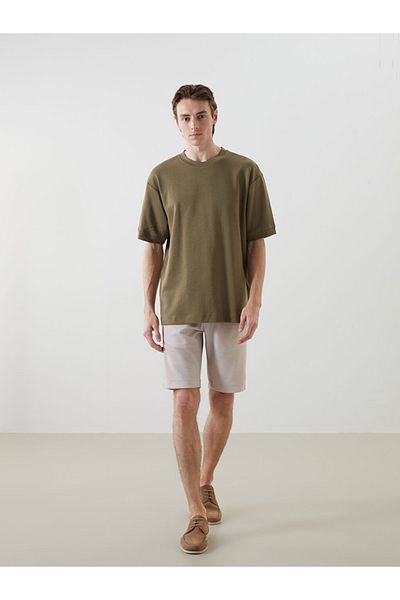 LC Waikiki Ανδρικό μπλουζάκι από βαμβακερό ύφασμα Interlock Comfortable Fit