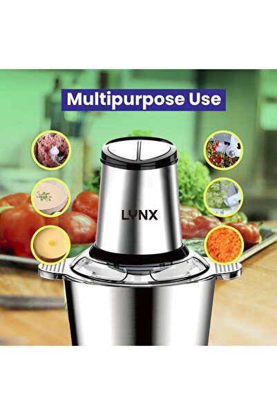 LYNX Electric Chopper 3L 300W LY-CH-5003 - Stainless Steel