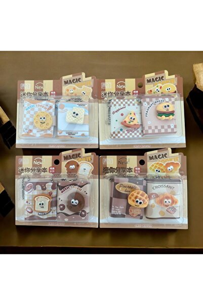 VEYORA Σετ με 2 μπρελόκ Sanrio Kawaii Cookie 3D Mini Notepad