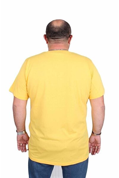 Starbattal Men's Big Size Crew Neck T-Shirt, Un Beat En 25146 Yellow