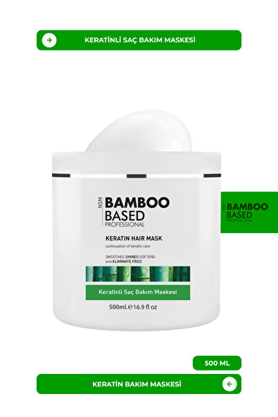 Bamboo Based Professional İşlem Görmüş Saçlar Için Keratin Maskesi 500ml