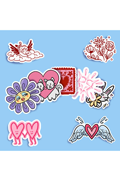 GRAFİX Sevgili Sticker Set'i 9'Lu