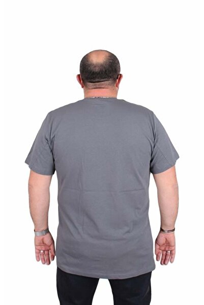 Starbattal Men's Plus Size Crew Neck T-Shirt Motorcycle 25171 Fume