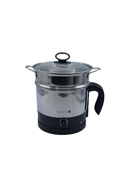 DOTS وعاء طعام متعدد الوظائف 1.2 لتر 600 واط KDS-001 - فضي