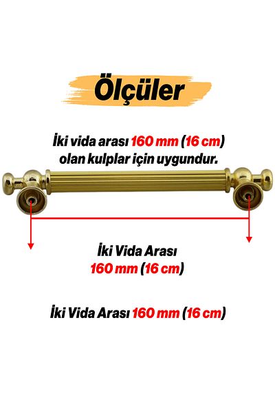 Badem10 Seldzuceni (160 mm - 16 cm) Mobilier din metal auriu Sertar de bucătărie Dulap dulap Mâner Mâner Mâner