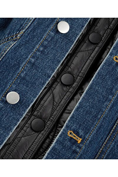 Twist Denim mıx kapitone mont