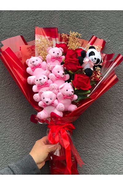 Hatice Ayıcık Buketi, Kırmızı Ayıcık Buketi, 6’lı Ayıcık Buketi, Pandalı Ayıcık Buketi,Sevgiliye Hediye