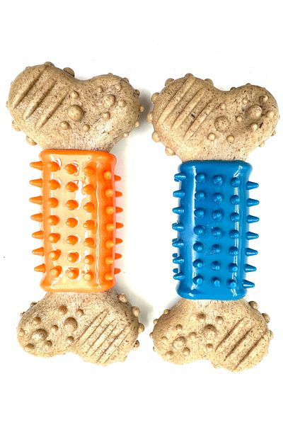 Tasma Market Dog Toy Set - 2 Pieces Small Breed and Puppy Anti-Tartar Bone