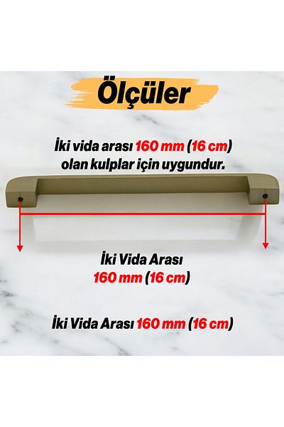Badem10 Zehra (160 mm - 16 cm) Mobilier din metal auriu mat Sertar de bucătărie Dulap Dulap Capac mâner Mâner