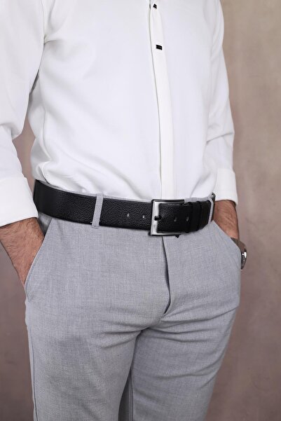 Walkenzo Smt-4414 Men's Genuine Leather Classic Jeans Belt