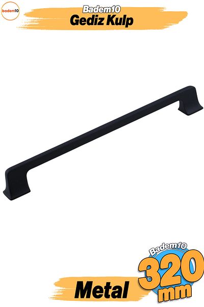 Badem10 Gediz (320 mm - 32 cm) Mobilier din metal negru mat Sertar de bucătărie Dulap dulap Mâner Mâner