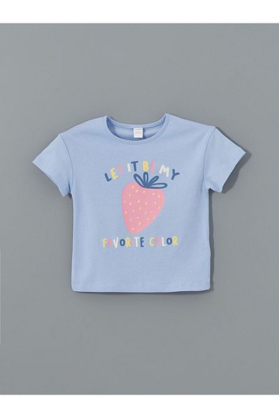 LC Waikiki New Season Crew Neck Printed Girl's T-Shirt Pack of 2 - S5H063Z1