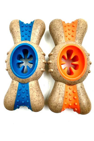 Tasma Market Durable Set of 2 XL Bone Model Dog Bite Toy