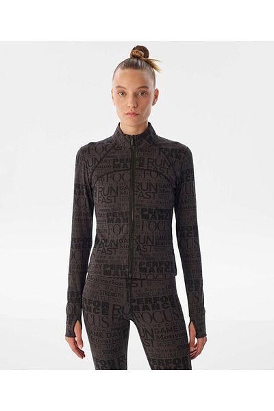 Twist Blazer cu slogan imprimat