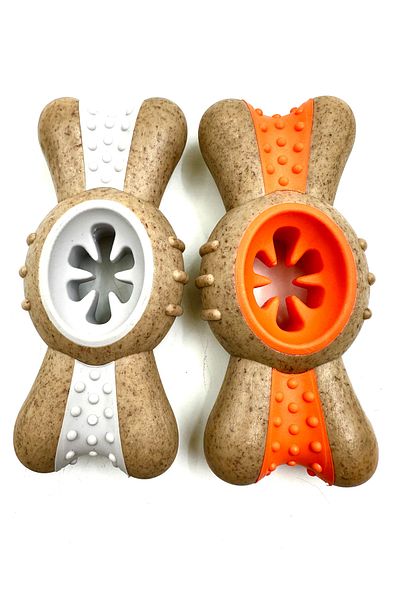 Tasma Market Durable Set of 2 XL Bone Model Dog Bite Toy