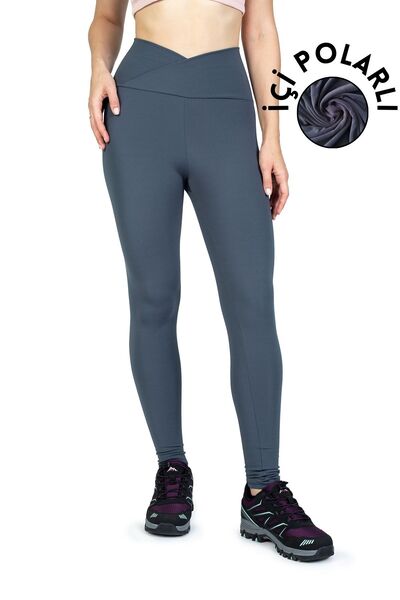 The Step Sports Γκρι Σταυρός Μέση Λεπτομερής - Χειμερινό κολάν Fleece