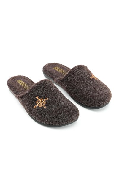 GEZER 15339 Χειμερινές ανδρικές παντόφλες από τσόχα με αποσπώμενη σόλα Guest House Garden