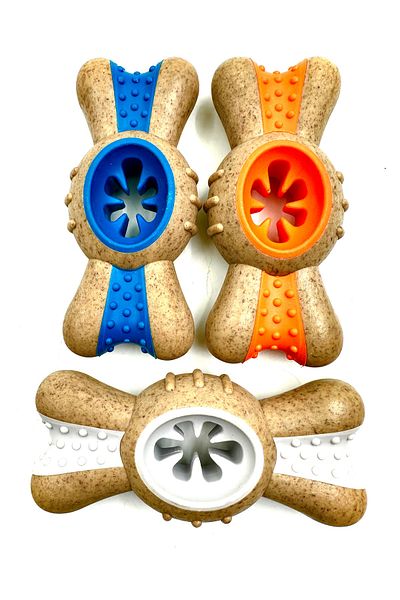 Tasma Market Bone Model Durable Dog Biting Toy Set 3 Pieces XL
