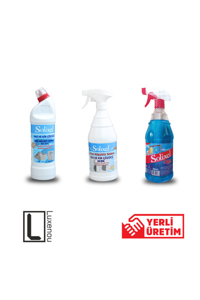 SOLİXEL Solixel Pas ve Kir Çözücü 950 ML, Paskir Çözücü Sprey 1000ML, Camsil ...