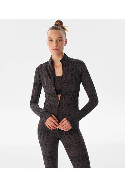 Twist Blazer cu slogan imprimat