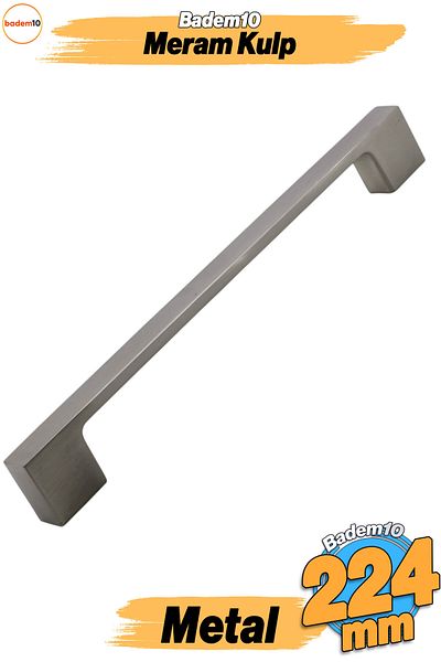 Badem10 Meram (224 mm - 22,4 cm) Mobilier din metal inox Sertar de bucătărie Dulap Dulap Capac mâner Mâner Mâner