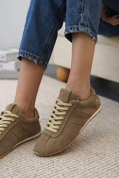 Cananın Pabuçları BTR 2428 ΑΘΛΗΤΙΚΑ ΠΑΠΟΥΤΣΙΑ ΜΕ ΓΝΗΣΙΟ ΔΕΡΜΑ NUBUCK ΚΑΙ ΛΑΣΤΙΧΕΣ ΣΟΛΑ