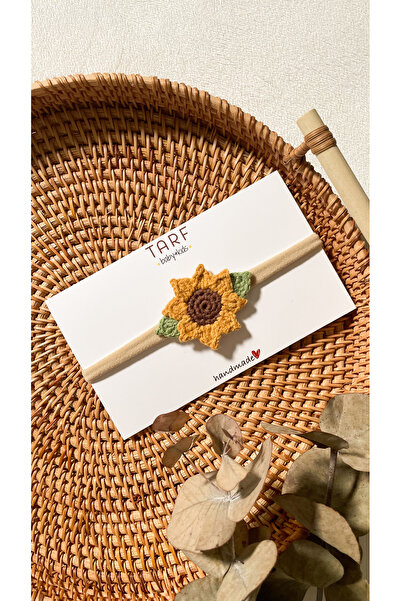 TARF Örgü Çiçek Motifli Bebek Bandanası