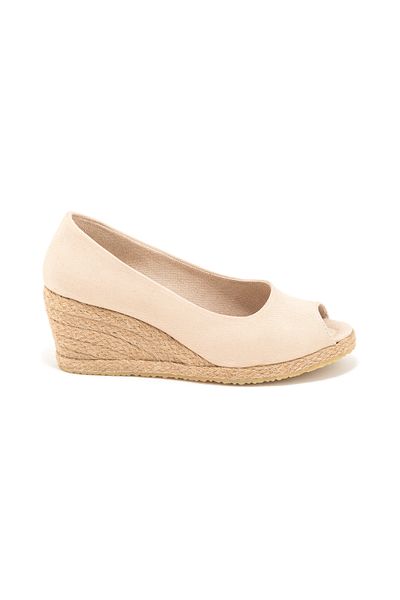 Star Tombis Handmade Real Handmade Shoes Burnt Open Toe Wedge Heel Linen Straw