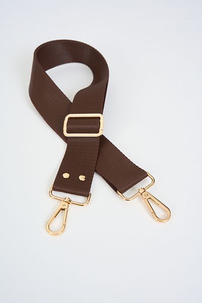 MUTE BAG Brown Brown Bag Handle Adjustable Gold Detail (Polyester) 110 cm W:4 cm