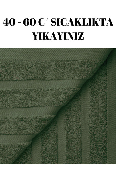 KAYABEY HOME Haki 2-пакетний набір великих рушників для ванної кімнати, рушників для душу, м'яких рушників із 100% бавовни з лінійним візерунком