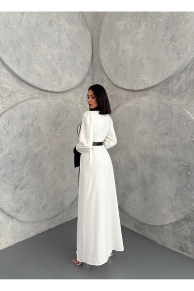 suphias Atlas Fabric Dress(Belt Included)