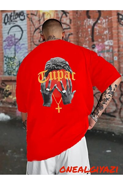 oneagılyazı تي شيرت توباك كبير الحجم بطبعة خلفية