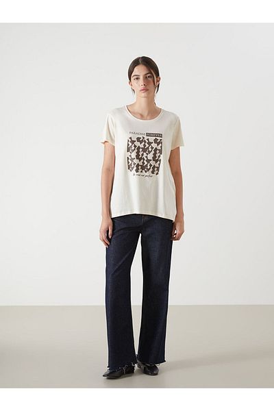 LC Waikiki New Season Crew Neck Printed Women's T-Shirt - S5Fc37Z8