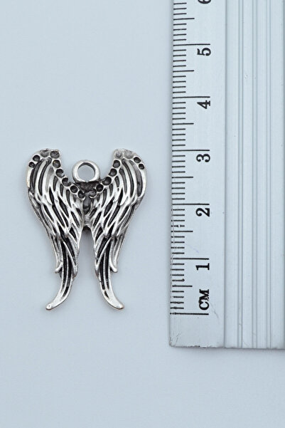 Bu Farklı Melek Kanatlı Gümüş Kaplama Deri İp Kolye