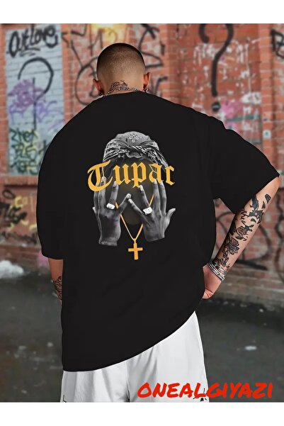 oneagılyazı تي شيرت توباك كبير الحجم بطبعة خلفية