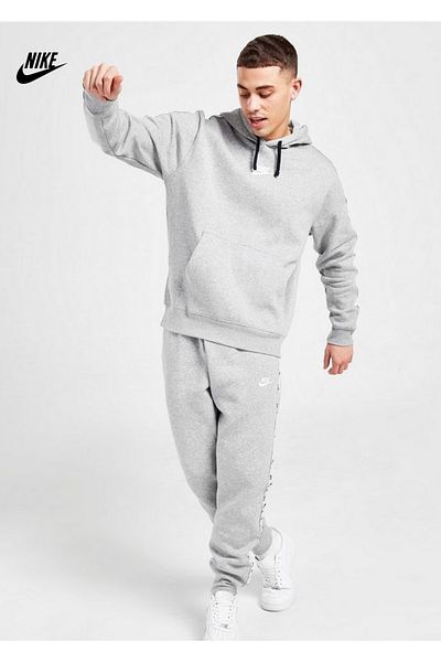Nike M Nk Club Flc Gx Hd Gray Tracksuit Set (Super Trend Store)