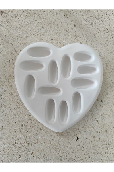 Minima Art Studio Decorative Heart Shaped Ring and Jewelry Organizer Jewelry Plate