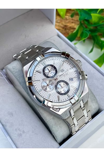 Naviforce New Season Steel Cord Men's Wristwatch Bracelet with Gift Father's Day Gift
