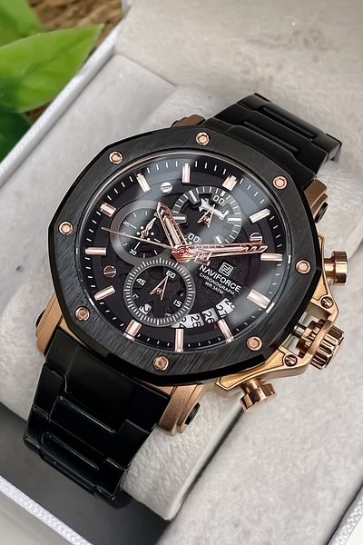 Naviforce New Season Steel Cord Men's Wristwatch Bracelet with Gift Father's Day Gift