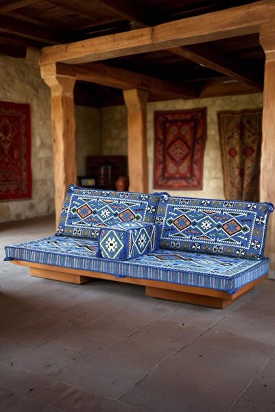 mdhomecarpet Anadolu Şark Köşesi Takımı (70x190) AHŞAPSIZ!, Ev Mobilya, Şark Odası, Yer Minderi 4 Parça Süngerli