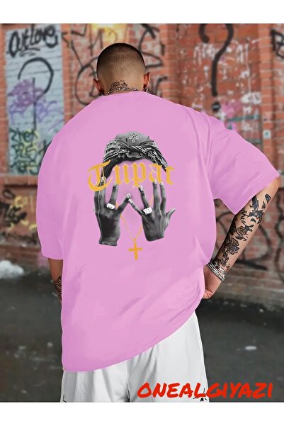oneagılyazı تي شيرت توباك كبير الحجم بطبعة خلفية