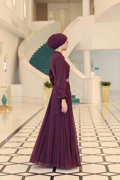 Modarafta Plus Size Dila Hijab Evening Dress