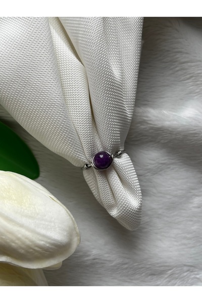 Pel Design قابل للتعديل حجر الجمشت أسلاك الفولاذ الدائري المصنوعة يدويا