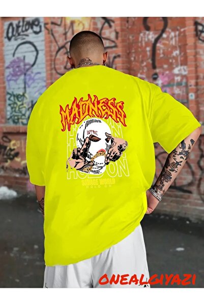 oneagılyazı Madness Back Printed Oversize T-Shirt